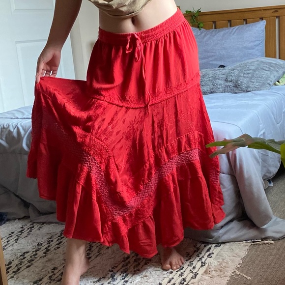 Vintage Dresses & Skirts - Vintage embroidery maxi skirt